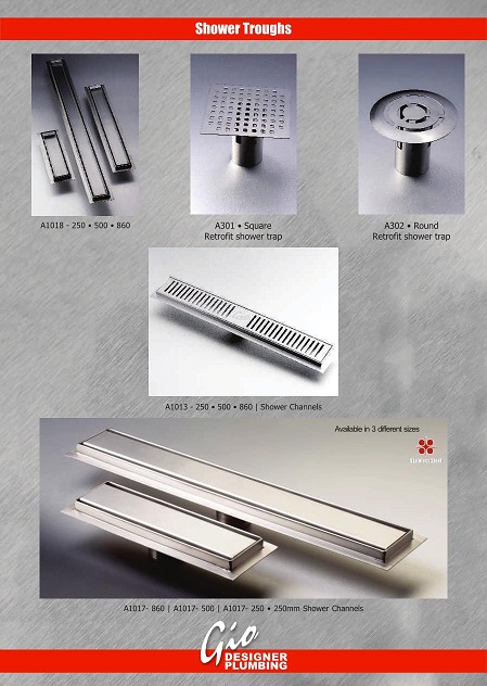 Gio Tile-In Shower channel